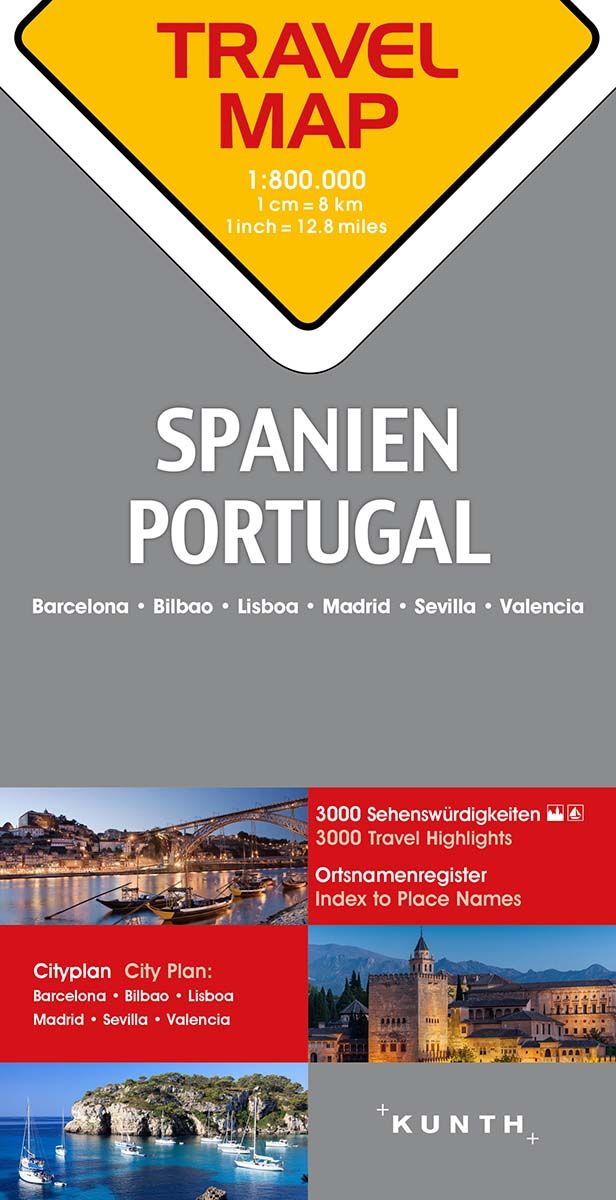 Reisekarte Kunth Spanien und Portugal