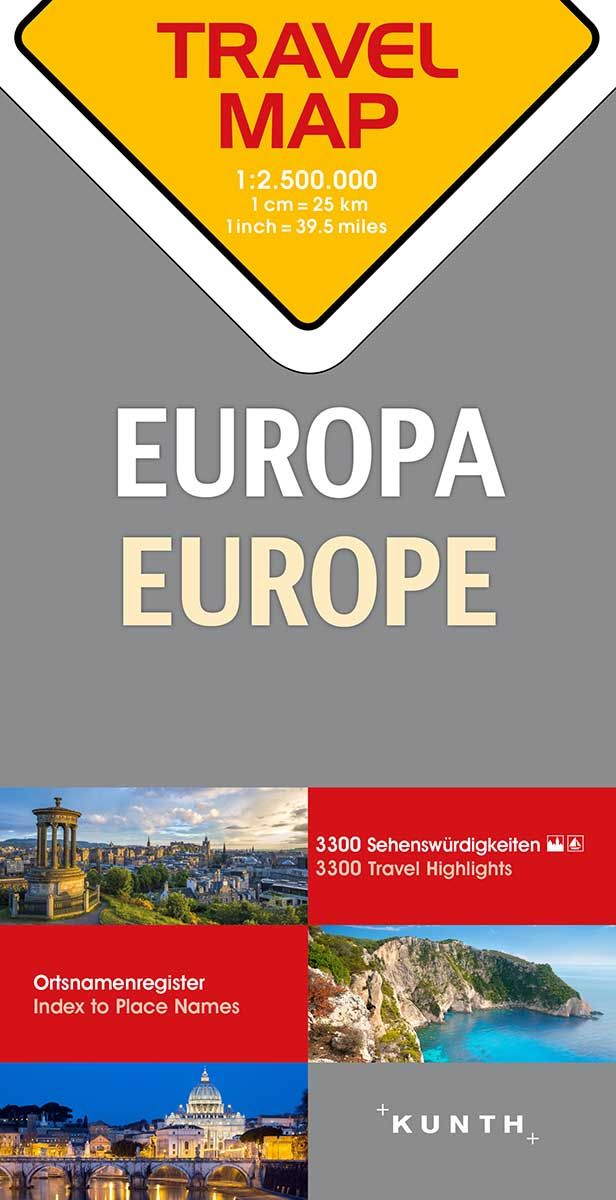 Reisekarte Kunth Europa – Restverkauf